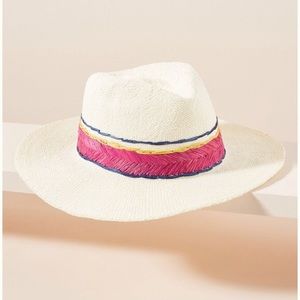 Anthropologie straw fedora summer hat